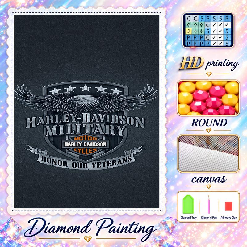 Harley-Davidson Diamond Painting Kit 5D Full Drill DIY Diamond Mosaic Wall Art Home Decor