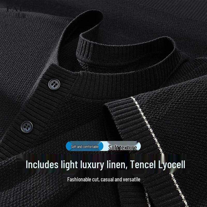 Fapai Linen & Lyocell Blend Round Neck Short Sleeve T-Shirt 3XL 56