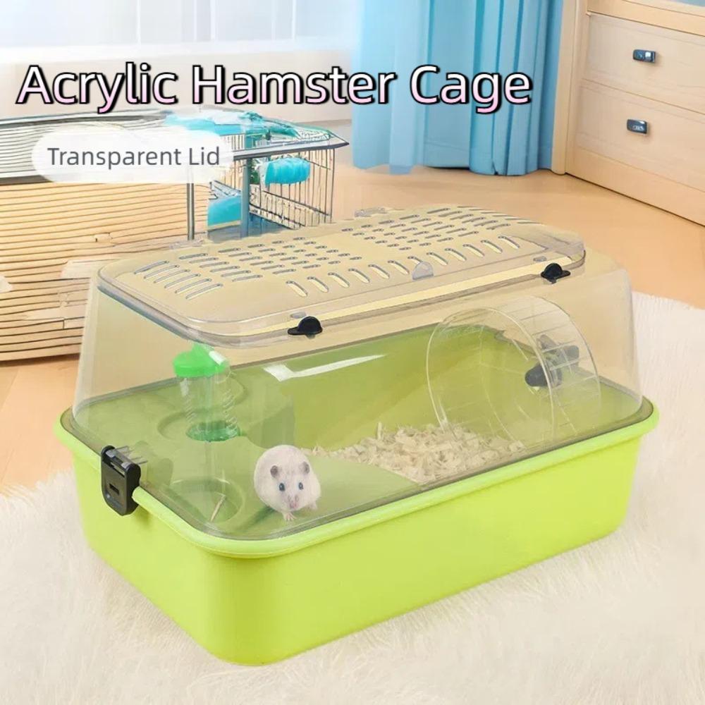 

Acrylic Hamster Habitat Clear Lid Small Pet House New Hamster Cage for Mice Guinea Pigs Purple-4pcs Set