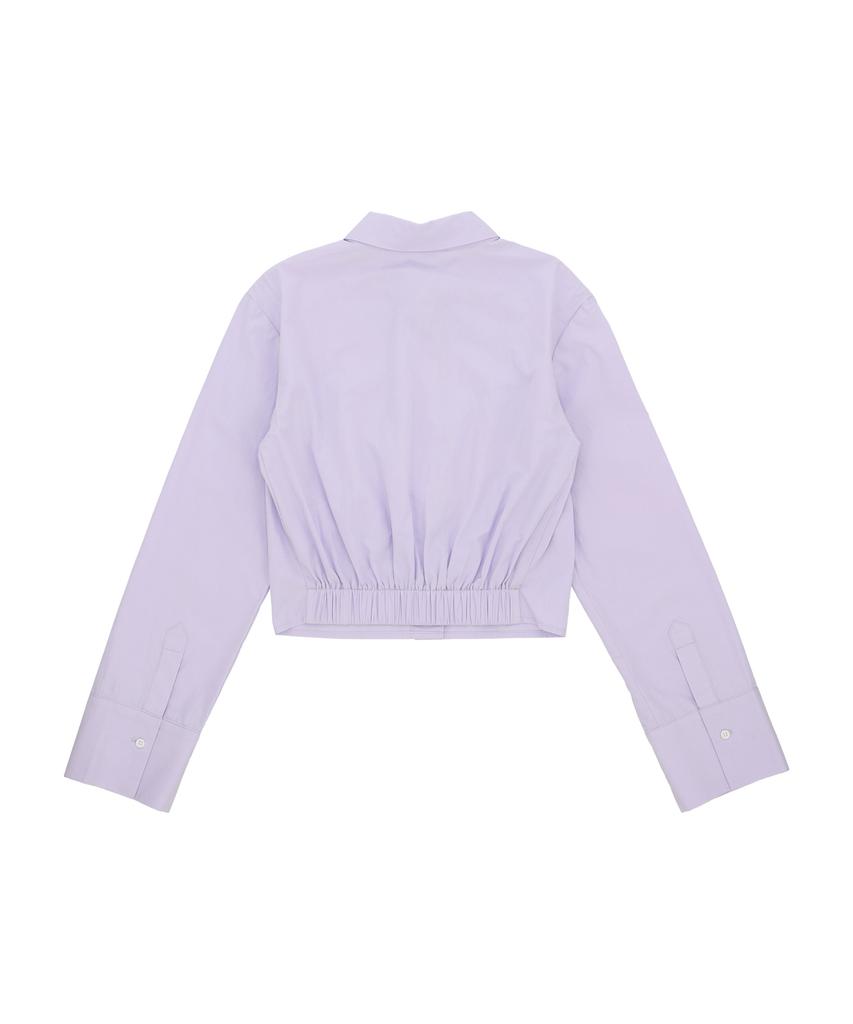 DELICCENT Back-Banded Crop Shirt [Light Violet]
