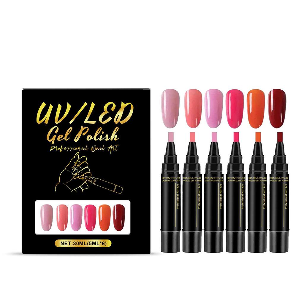 Multi-Color Nail Gel Pen Set: Fashionable, Convenient Home Manicure Kit