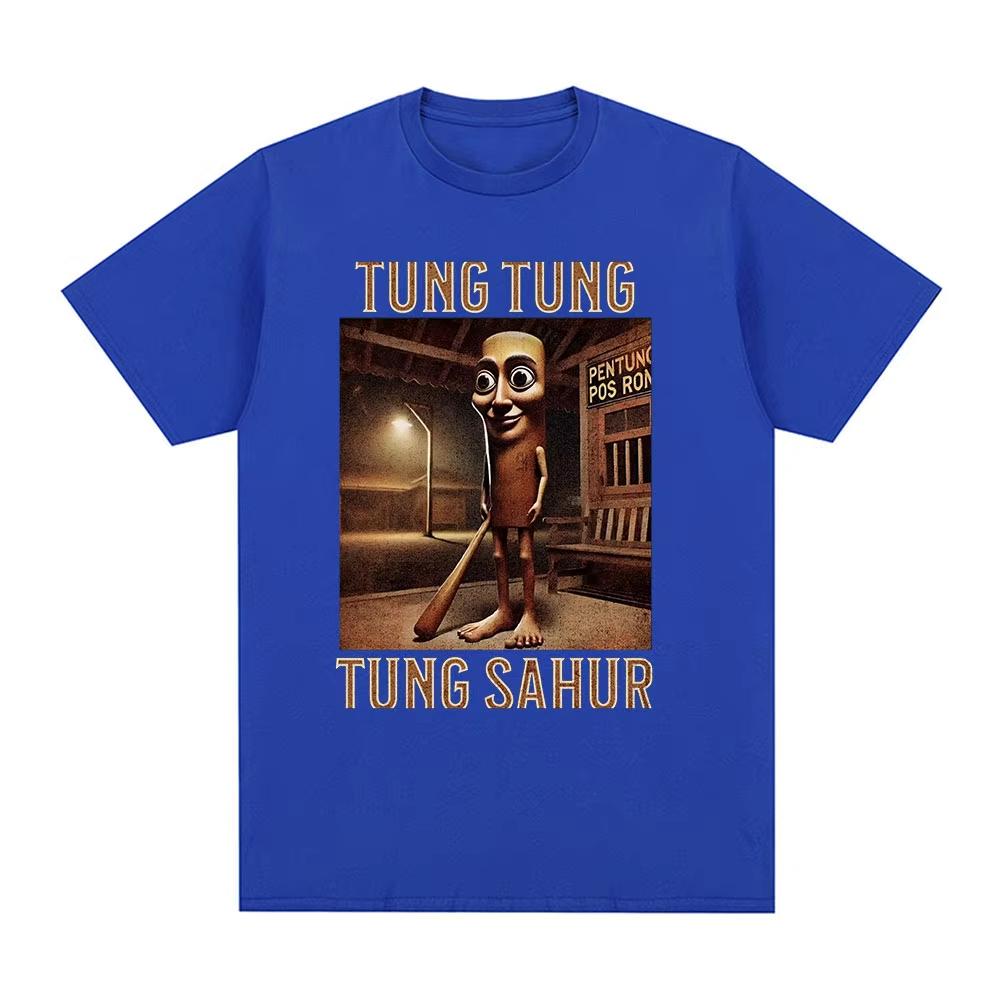 

Summer Tung Tung Tung Sahur Italian Brainrot Funny Meme Men Women T-shirt Fashion Humor Cotton Short Sleeve Tees Casual Tops L