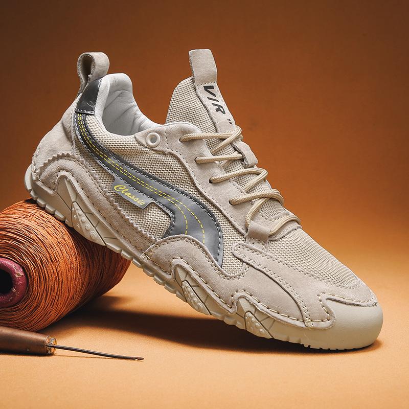 

Large size men s shoes mesh comfortable breathable fashion versatile casual shoes Korean version trend sports shoes non-slip shoes 47 пісочний