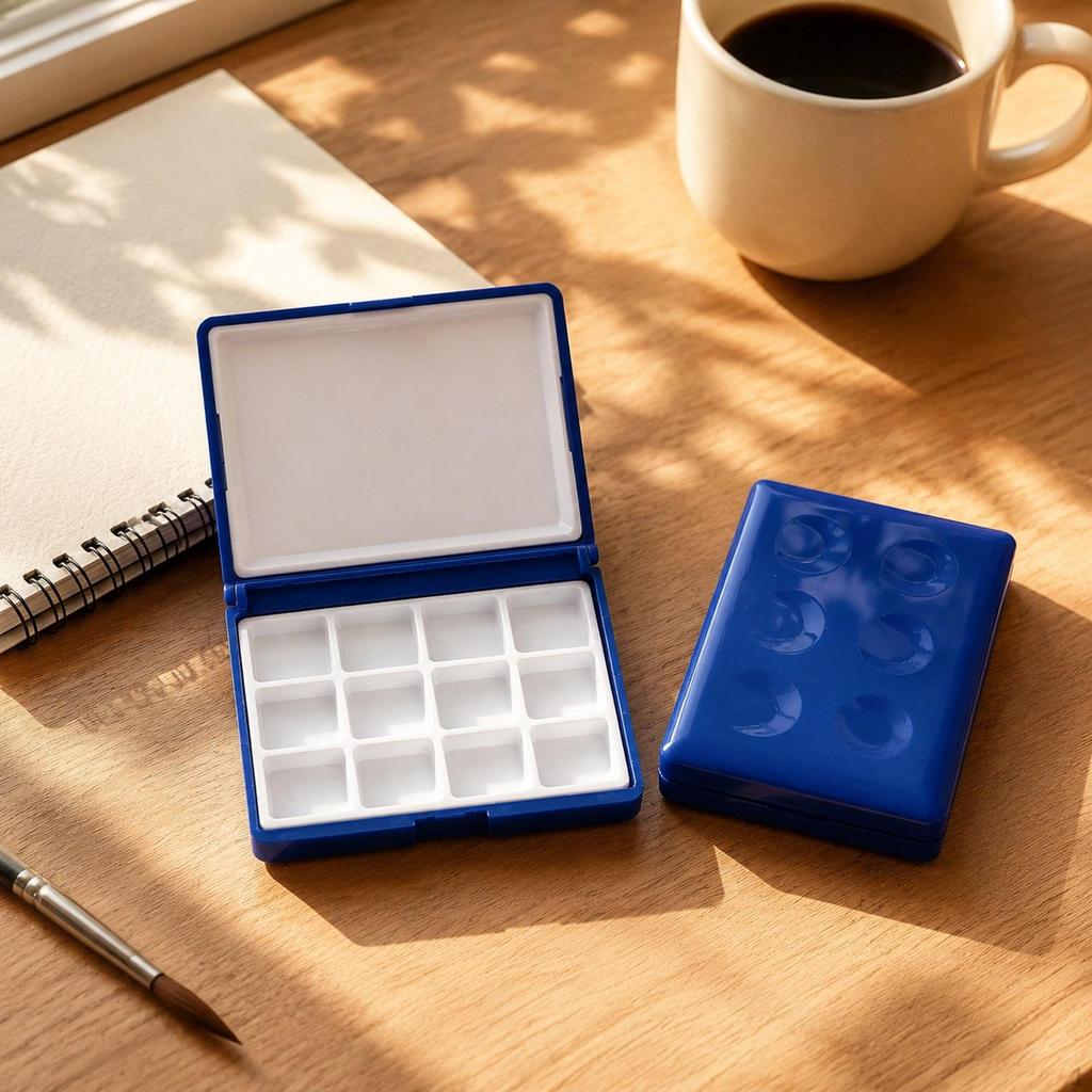 Mini Watercolor Palette Box Paint Easy to Clean Portable Tray