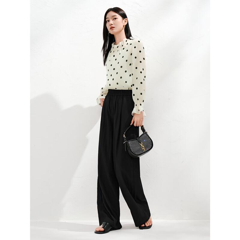 

Jiu Zi Anna Kou Women s Relaxed Drape Wide-Leg Trousers M