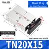 TDA Double-Axis Double-Rod Large Thrust Cylinder - Sizes: 10/16/20/25/32/40/50mm X 20/50/75mm