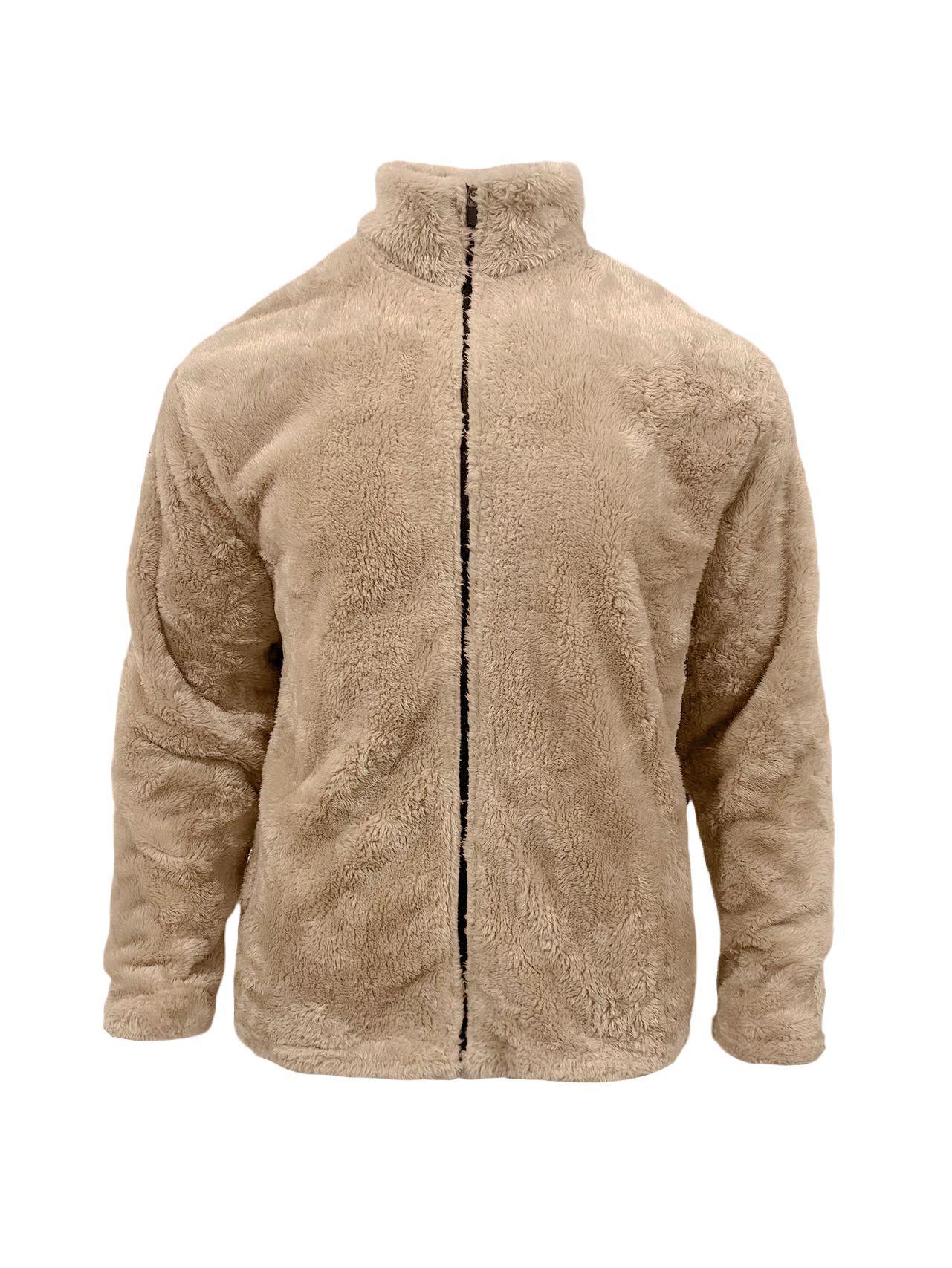 

2025 TEMU Men s Hot-Selling Stand Collar Double-Sided Fleece Jacket with Zipper and Pockets M хакі