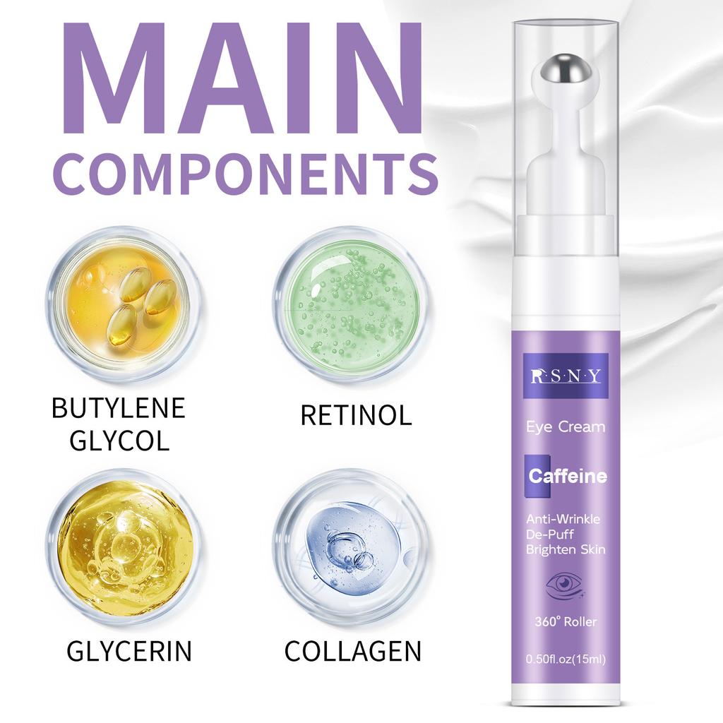 Rollerball Eye Hydration Essence Nourishing Massage 15ml Eye Cream Moisturize and Brighten Skin Tone Revitalize and Nourish Hydrate