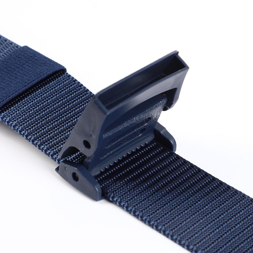 Stylish White Woven Nylon and Leather Belt for Stage Performance or Military Training