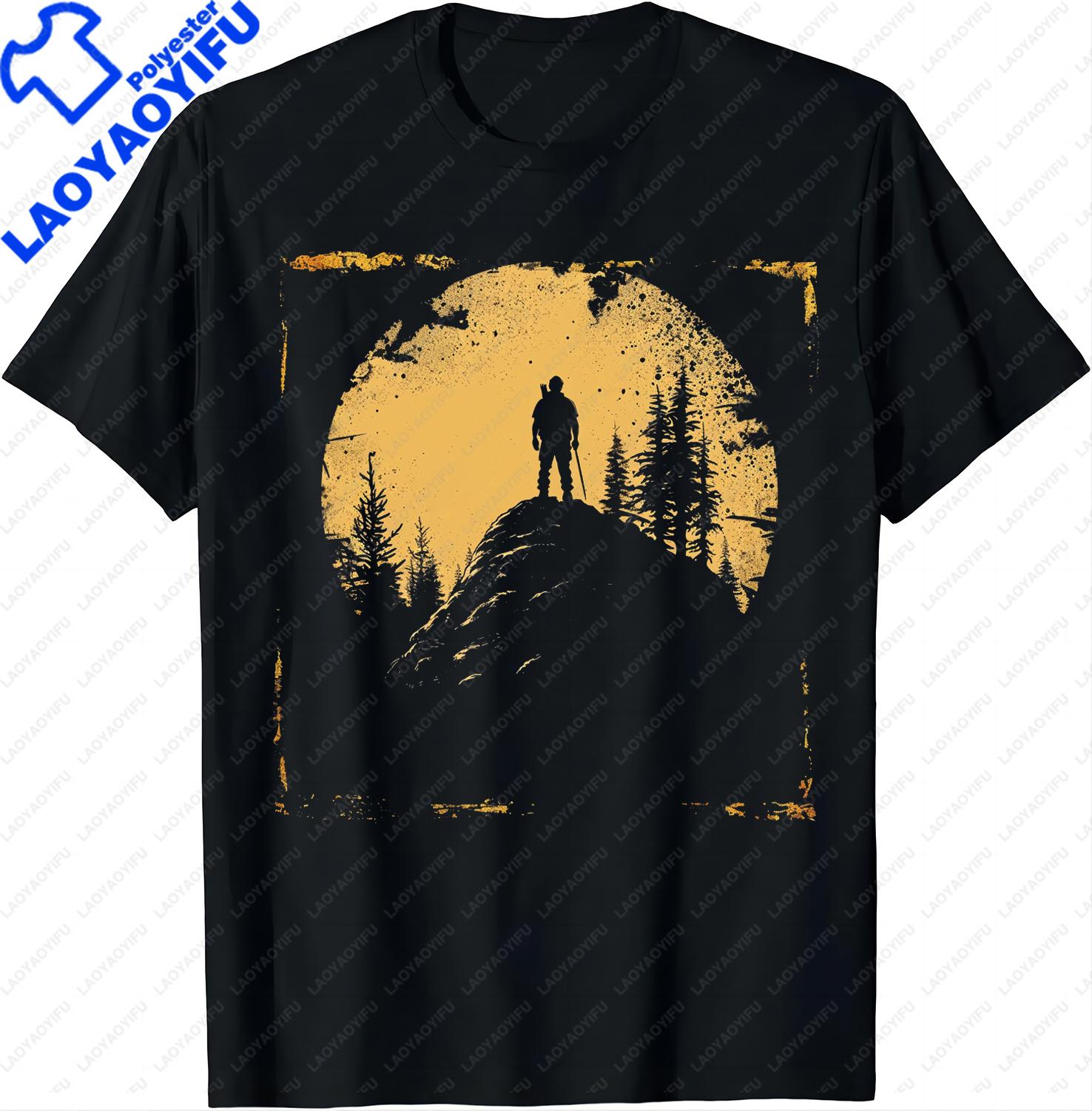 Mountain Challenge Tee Climb Your Own Mountain Shirts Hiking Camping Clothes Tops Shirts for Unisex Graphic T Shirts S