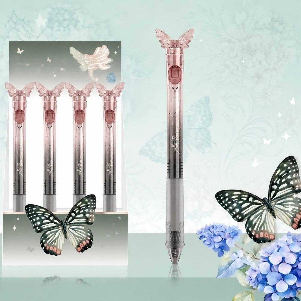 Smooth Writing Butterfly Pen with Moving Wings 0.5mm Black Ink Pens Gifts Gel Pens Student Writing