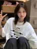 Cotton White Short-sleeved T-shirt Women's Summer American High Street Loose Fat Mm Large Size Design Sense Niche Half-sleeved Top