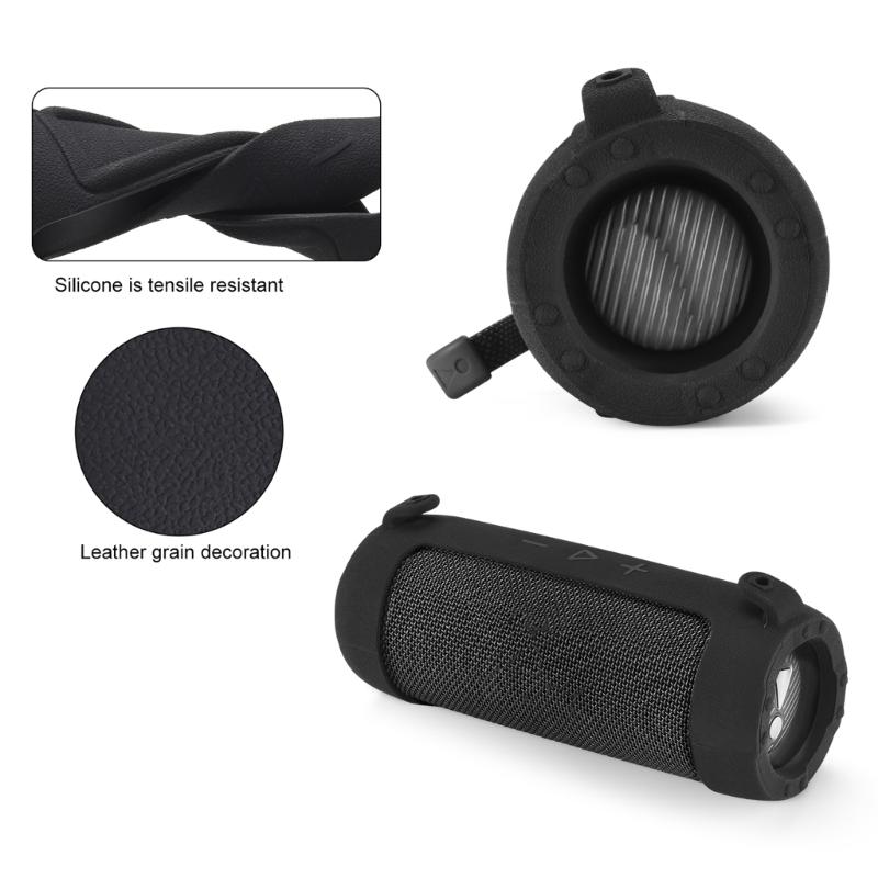 Silikon-Schutzhülle für FLIP 7 Wireless-Lautsprecher Schutzhülle Abnehmbarer Schultergurt