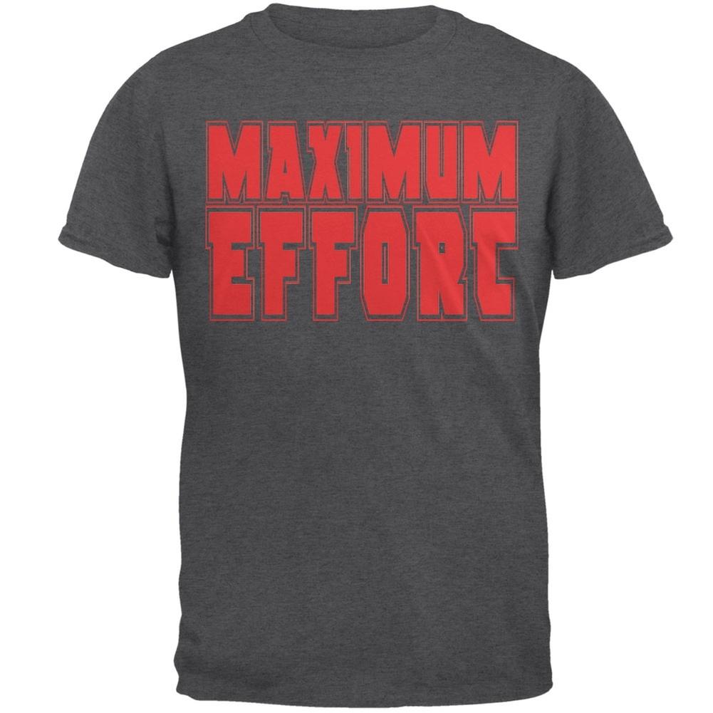 Maximum Effort Dark Heather Adult T-Shirt S разноцветный