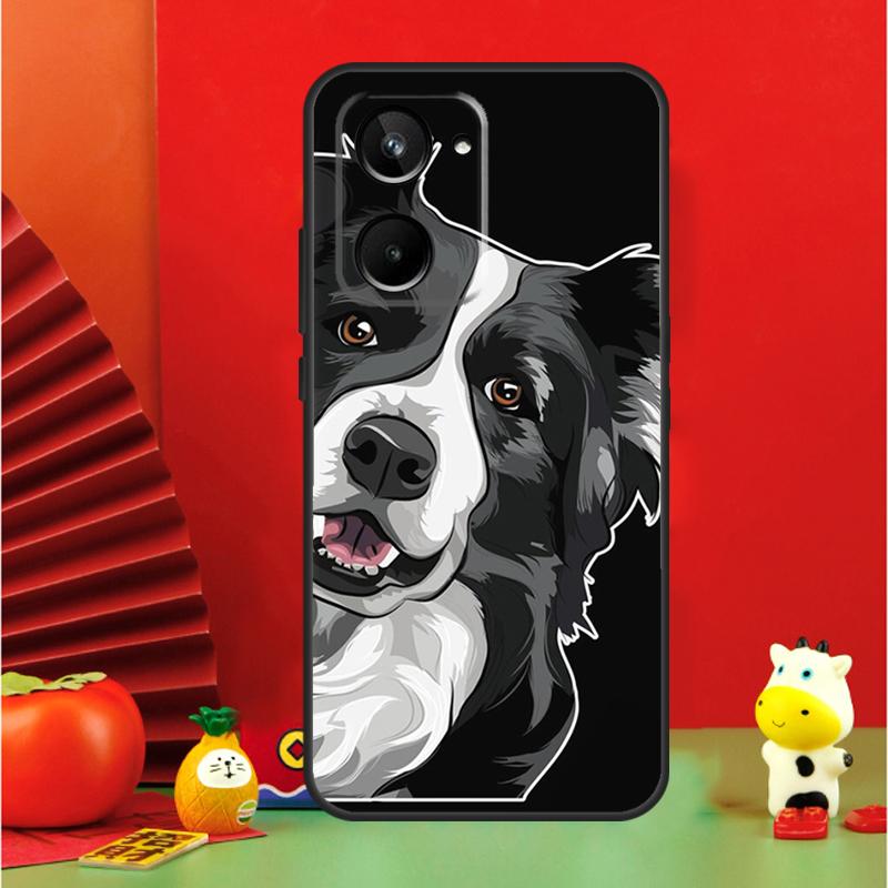 Border Collie Aquarell für Realme 15 Pro GT7 GT6 10 11 12 13 14 Pro Plus C67 C63 C61 C55 C51 C53 C35 C75 C65 Hülle