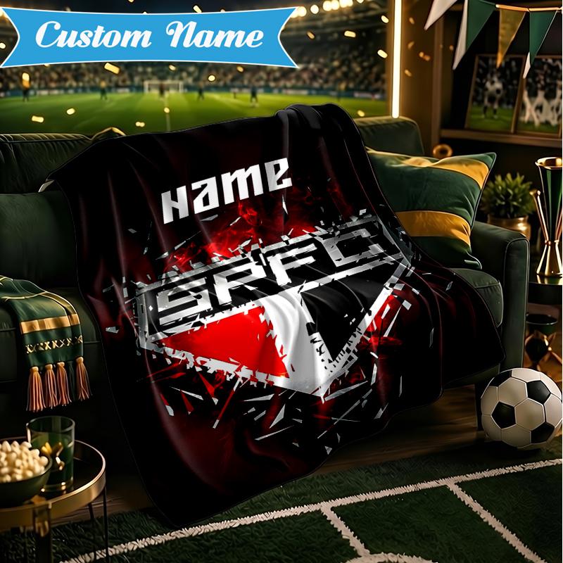 Custom Name SPFC Team Spirit Blanket Lightweight Ideal Bedding Blanket Perfect for Travel, Camping, Living Rooms, Sofas, Christmas Gift