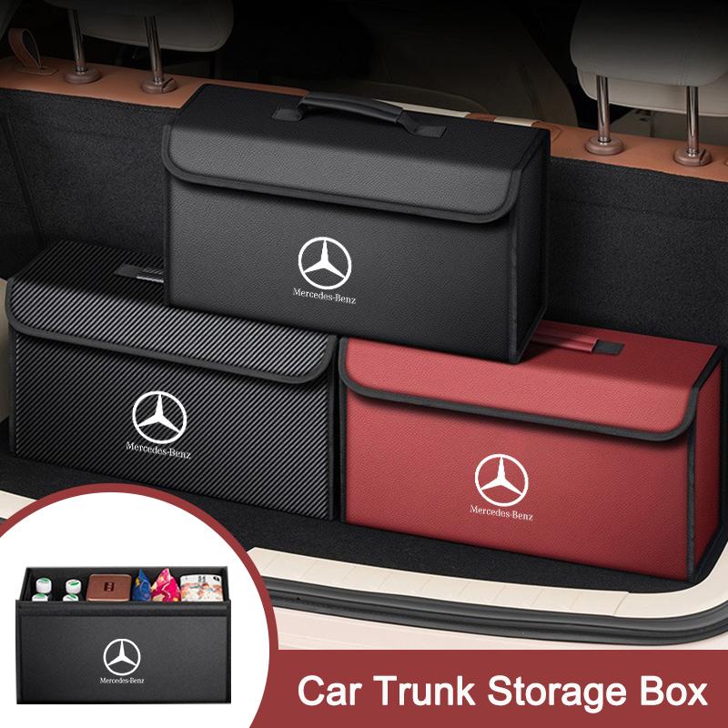 Car Organizer Trunk Storage Bag Large Capacity Storage Box Bag Foldable For Mercedes Benz AMG W205 W168 W213 W210 W222 CLK GLA QX3
