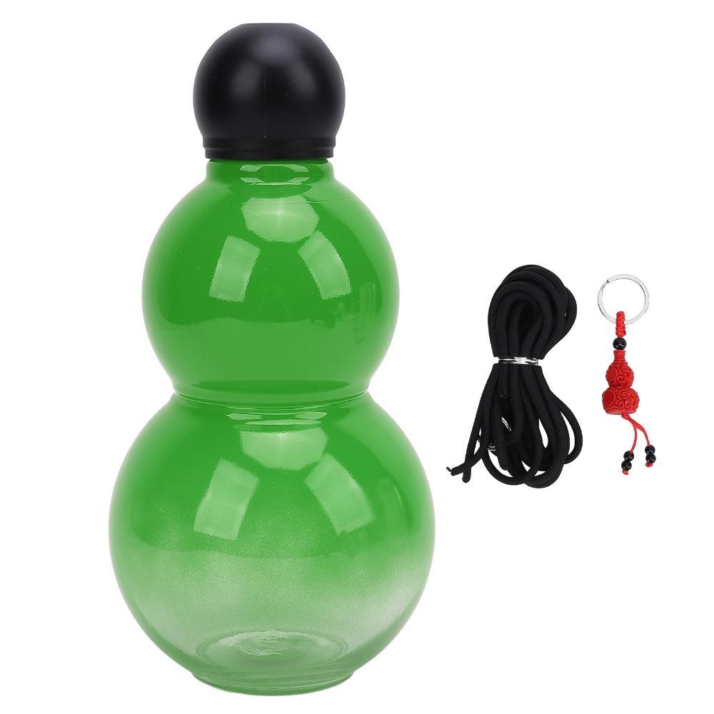 

800ml/27.05oz Gourd Water Bottle Leak Proof Screw Top Lightweight Gourd Style Water Bottle Gourd Style Sports Water Flask зелений