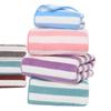 Coral Fleece Striped Bath Towel Set, Large & Thick, 70 x 140 cm, Absorbent Gift for Adults.