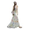 Seaside Vacation Feng Shui Color Suspender Dress Women's New Summer Small Long Pendulum Fishtail Dress