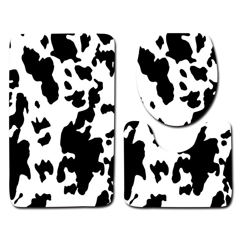 

Bathroom Toilet Three-Piece Set Bathroom 3-Piece Set Animal Pattern Floor Mat Door Mat 45 * 75 three-piece set