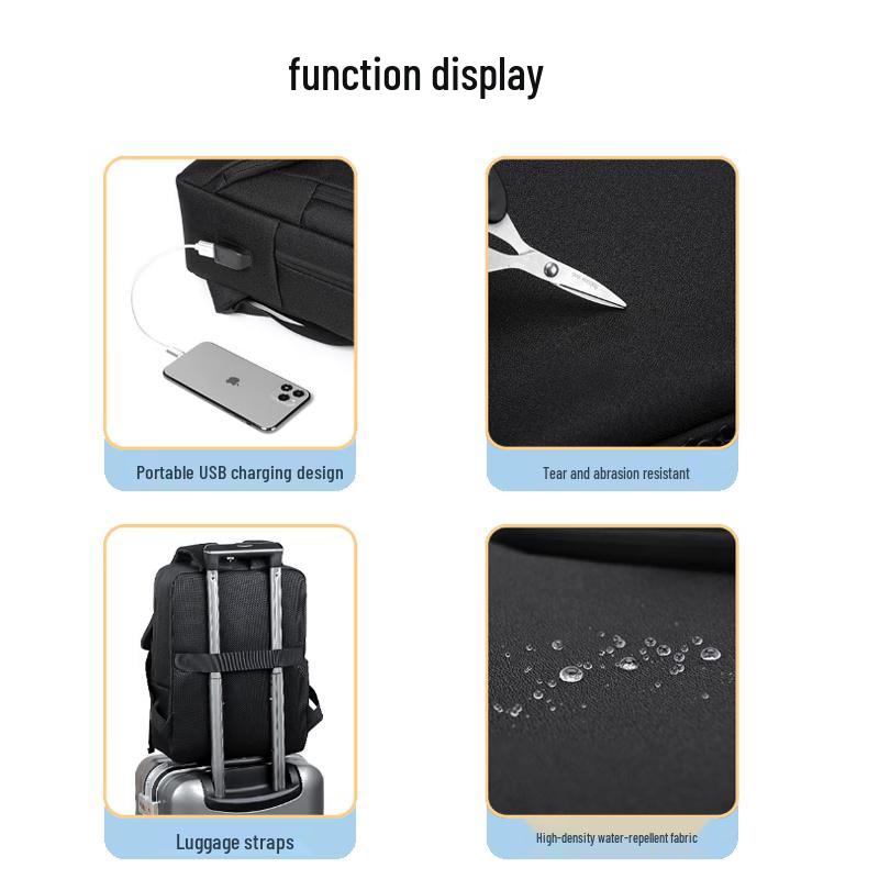 Lingjing Men's Business Laptop Backpack