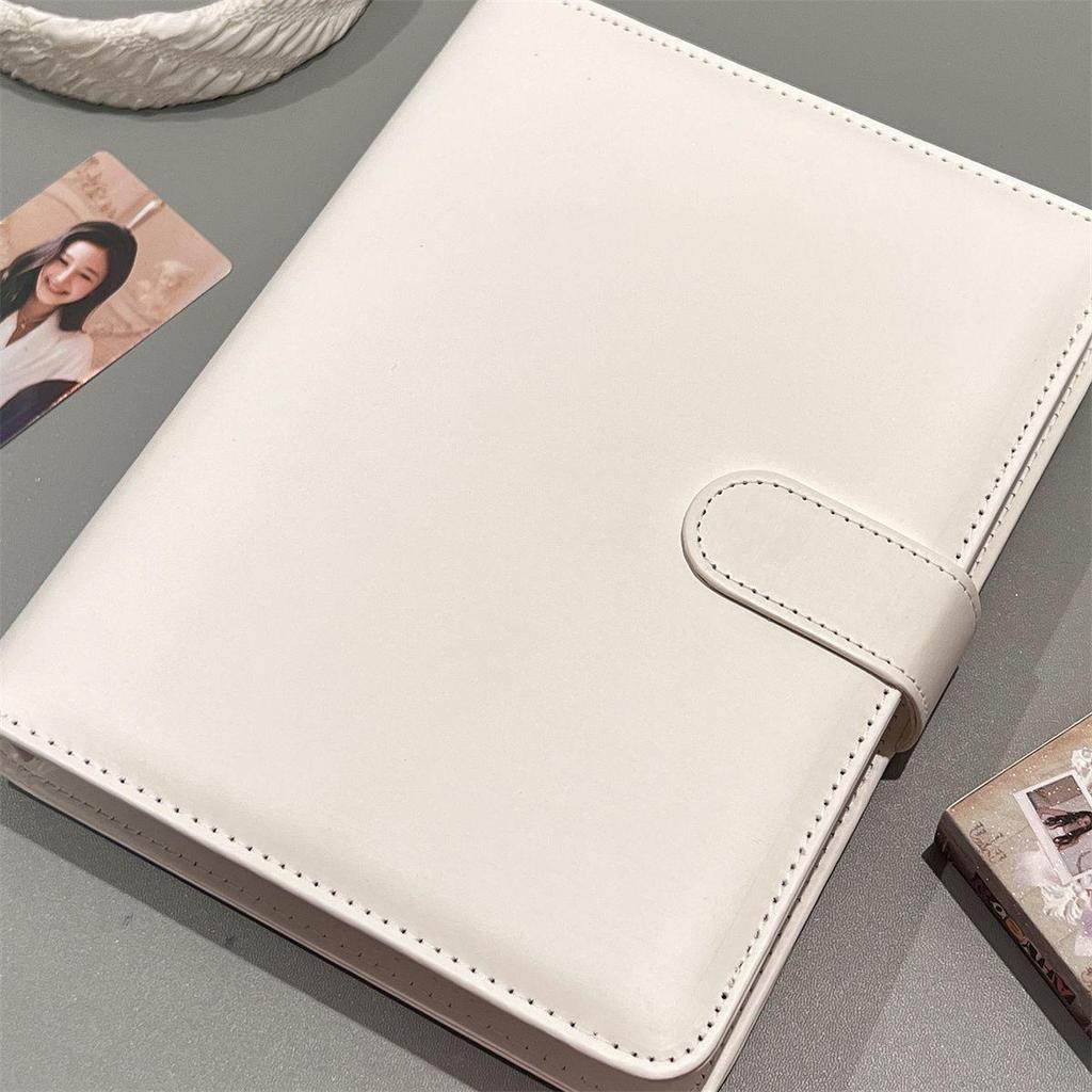 Xiaohongshu Inspired A5 Solid Color Card Album – High-Quality PU Leather Photo & Card Storage