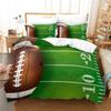 3D American Football King Queen Duvet Cover Ball Sports Bedding Set For Kids Teens Boy Sport Fans 2/3pcs Polyester Quilt Cover