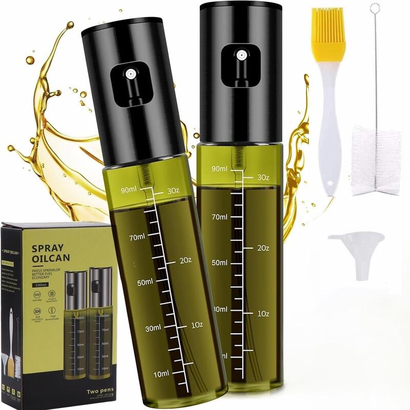 Набор стеклянных бутылок-распырителей для масла ZISIZ с воронкой и кисточками