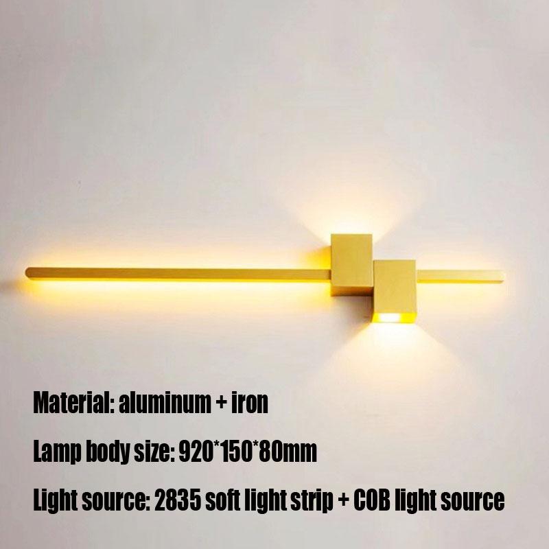 Minimalist Long Wall Lamp Bedroom Bedside Lamp Modern Minimalist Creative Living Room Sofa Grille TV Background Wall Lamp