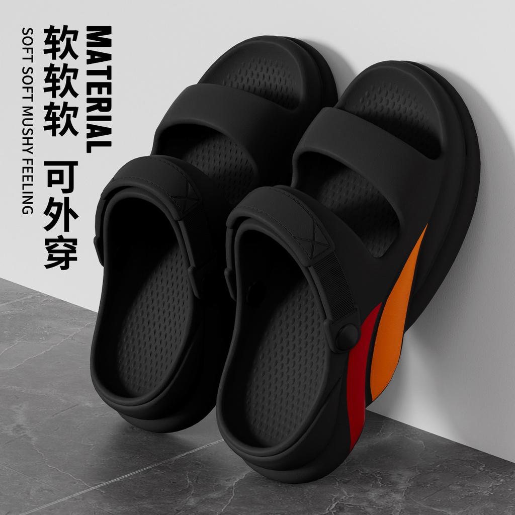 Men's Slippers Summer New Sandals EVA Light Adult Thick-soled Beach Shoes Non-slip Open-toe Sandals for Outdoor 2025