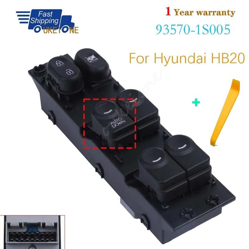 

Car Accessories 93570-1S005 For Hyundai HB20 2012 Front Left Electric Power Window Switch lifter Control regulator Button Parts
