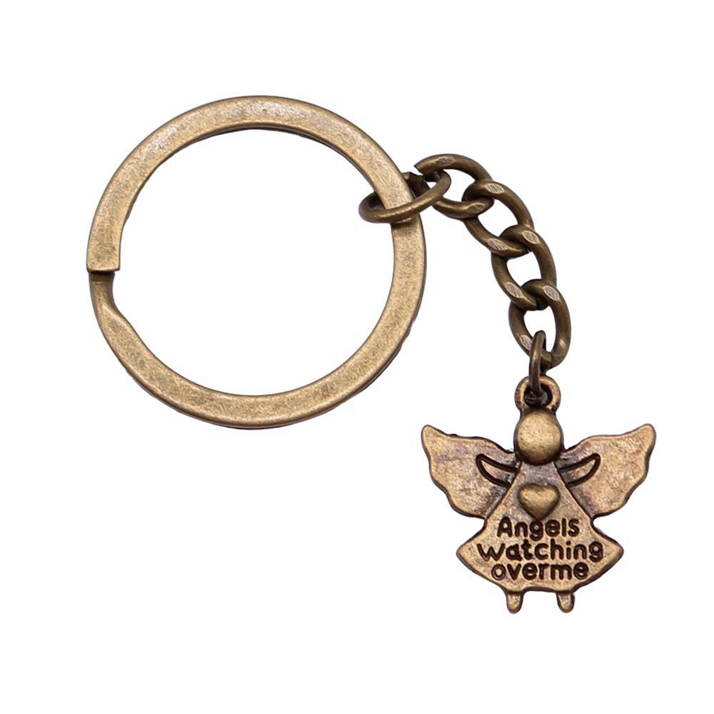 Angel Keychain Wings Charm For Students Protection Key Ring 28mm