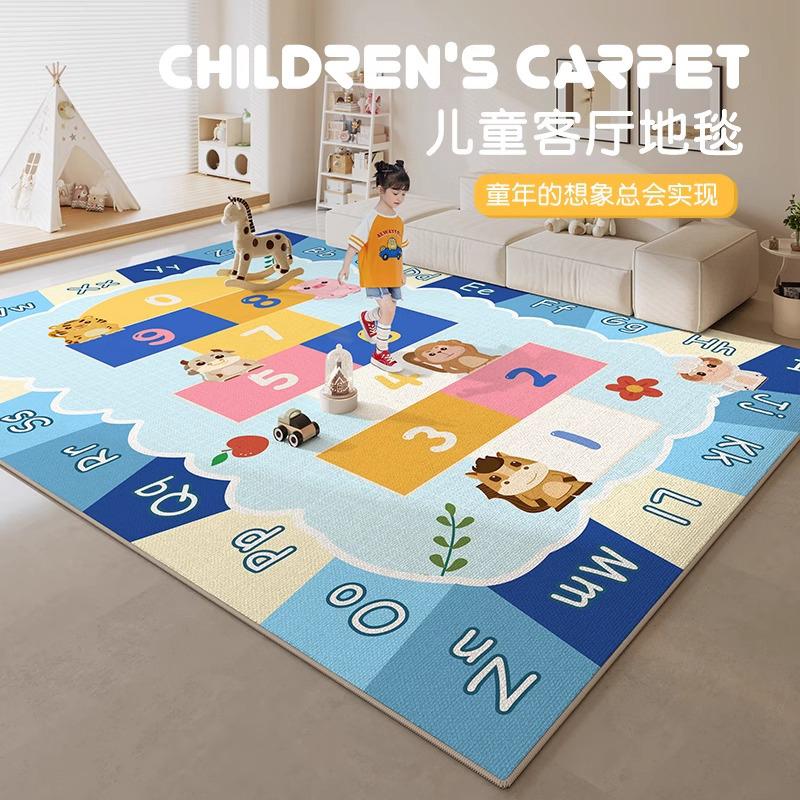 Cartoon Style Bedroom Decor Carpet Large Area Carpets for Living Room Thicken Plush Baby Crawling Mat Fluffy Soft Children's Rug