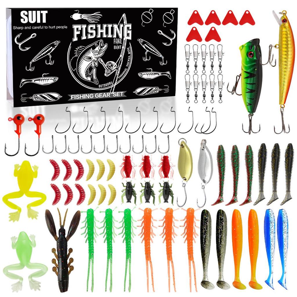 Creative Christmas Fishing Lure Set: Freshwater Trout, Bass & Salmon Hard Baits with Hooks