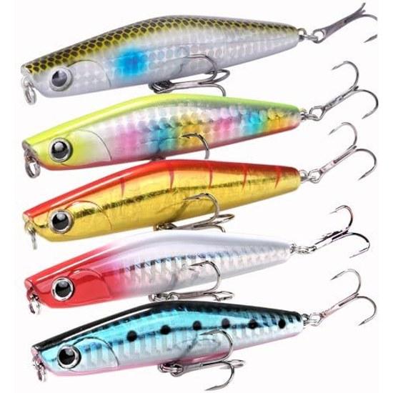 Seabass Lure Set Sinking Pencil 80mm 17.5g Thin Small Flounder Blue Fish
