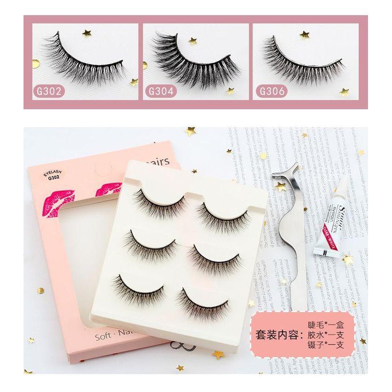 Lashie - Set of 3 Pairs: Volume Crisscross False Eyelashes