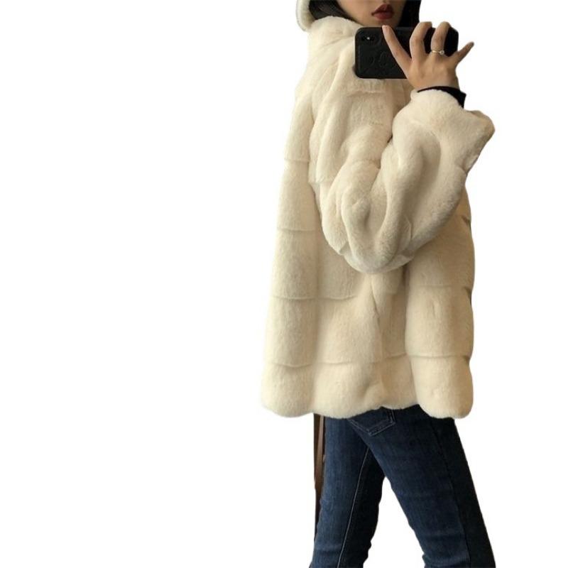 New Danish mink imitation fur coat short female winter mother imitation mink thickened coat small man