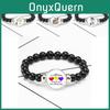 Universell passendes Armband zum Bewusstsein für Autismus mit Perlen und elastischem Band