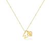 Fashion Luxurious Style 26 Letter Heart Necklace - Gold Plated - Simple and Versatile Women's Necklace