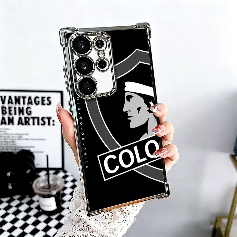 Social Y Deportivo Colo Club Plating Phone Case For Samsung Galaxy S24 S25 FE S26 Edge S23 Ultra S22 S21 Plus S20 Anti-Fall Aira
