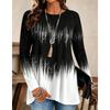 Autumn and winter women's long-sleeved O-neck T-shirt