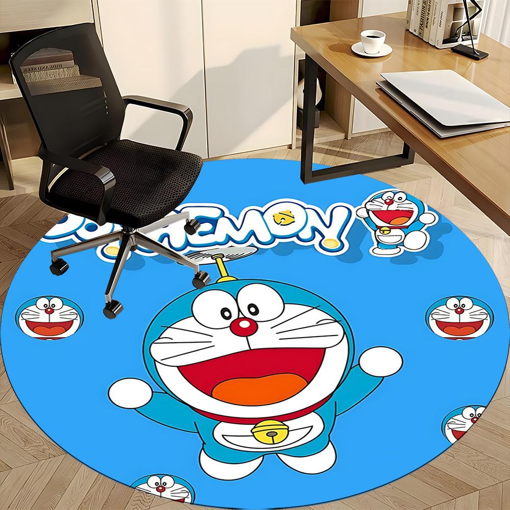 Doraemon Adventure Office Round Area Rug,  Under Office Chairs Bedroom Living Room Home Decor a0908149