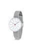 ARNE JACOBSEN BANKERS 53100-1408 Watch, 30mm, Nordic Design, Water Resistant (Quiet Design with No Second Hand), White with Silver Mesh Strap