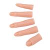 5 Pcs Silicone Nail Training Finger High Elasticity Bendable Joint Thickened Nail Practice Finger Model for Nail Salon
