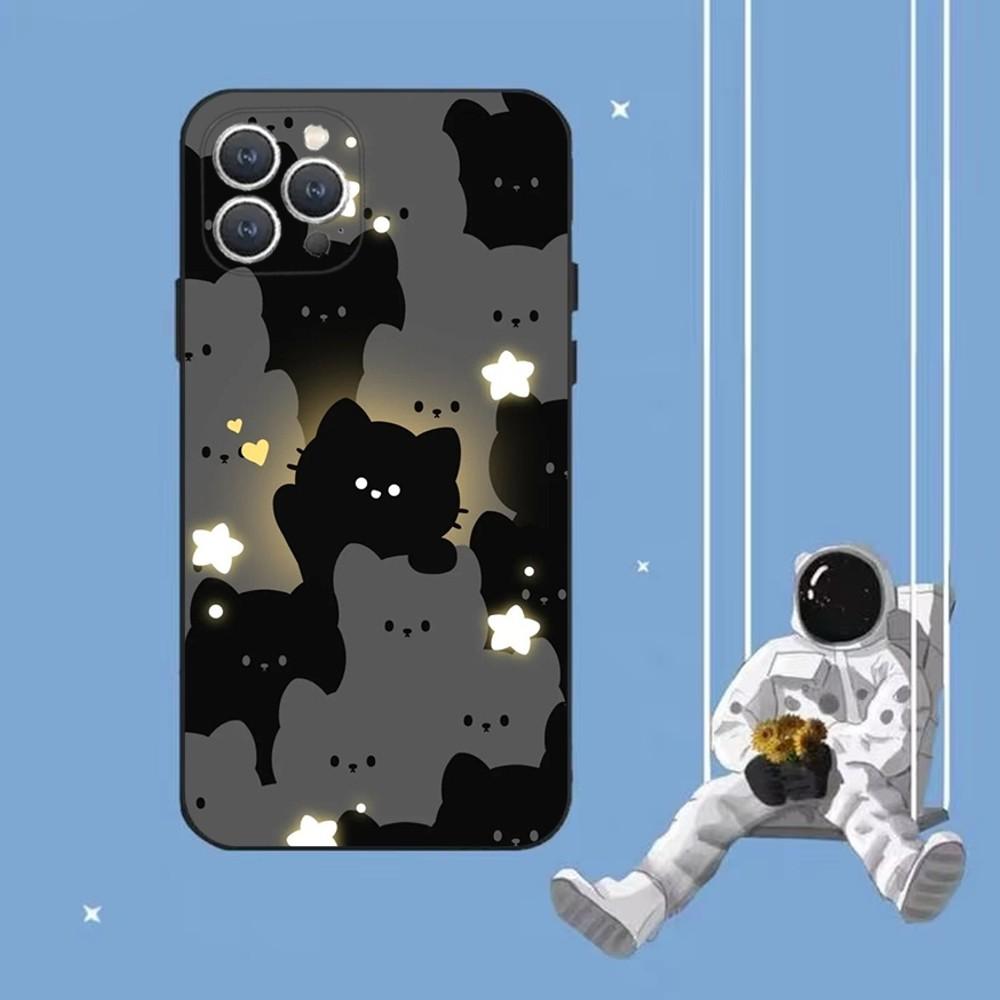 Süße Lustige Meme Katze Handyhülle Für iPhone 16,15,14,13,12,Pro,Max,11,7,8,Plus,XR,XS Max Stoßfeste Silikon Weiche Hülle