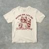 Hang On Let Me Overthink This Funny Raccoon T Shirt Casual For Him Her Overthinking Slogan Top Vintage Washed Breathable