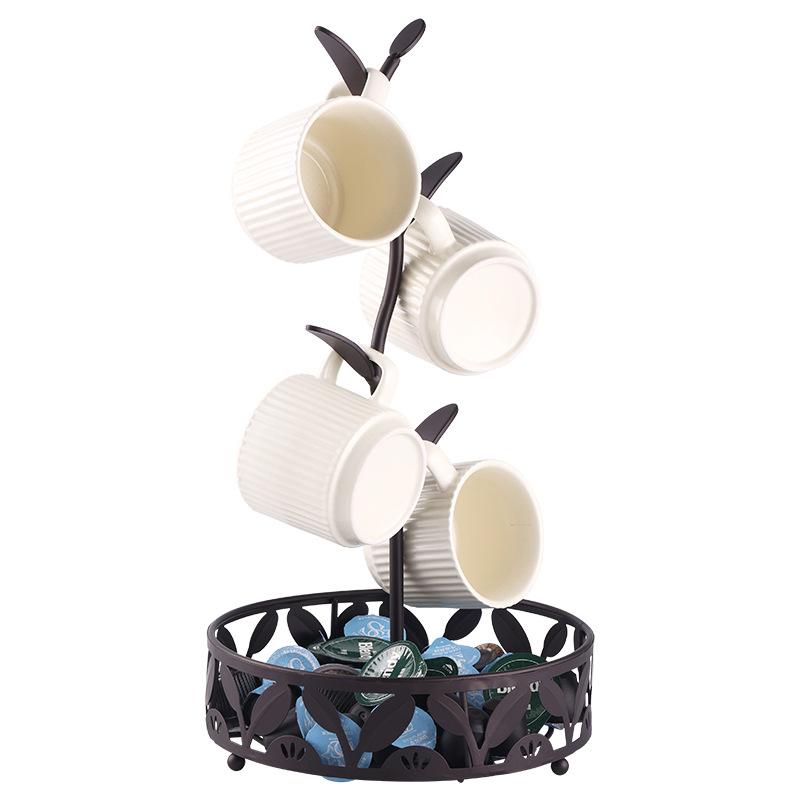 

Держатель для кружки, держатель для кофейной чашки, настольный держатель для кружки на 4 чашки, привлекательный дизайн, деревянная подставка под кружку iRon, подставка для стойки