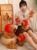 Strawberry Hat Capybara Plush Toy Simulation Turtle Backpack Capibara Stuffed Animals Papa Hand Circle Ring Small Size Pendant