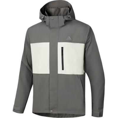 Water Shell Earth Shell Windproof Hooded Jacket Unisex Jacket Green Gray 972437601-3